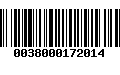 Código de Barras 0038000172014