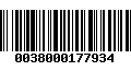 Código de Barras 0038000177934