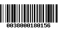 Código de Barras 0038000180156