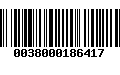 Código de Barras 0038000186417