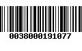 Código de Barras 0038000191077