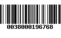 Código de Barras 0038000196768