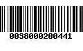 Código de Barras 0038000200441