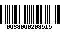 Código de Barras 0038000208515