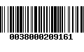 Código de Barras 0038000209161