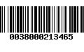 Código de Barras 0038000213465