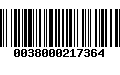 Código de Barras 0038000217364