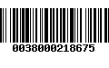 Código de Barras 0038000218675