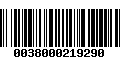 Código de Barras 0038000219290