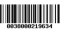 Código de Barras 0038000219634