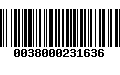 Código de Barras 0038000231636