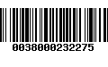 Código de Barras 0038000232275