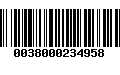 Código de Barras 0038000234958