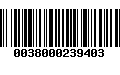 Código de Barras 0038000239403