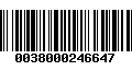 Código de Barras 0038000246647