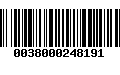 Código de Barras 0038000248191