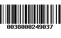 Código de Barras 0038000249037