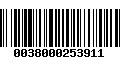 Código de Barras 0038000253911