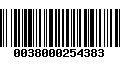 Código de Barras 0038000254383