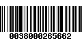 Código de Barras 0038000265662