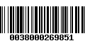 Código de Barras 0038000269851