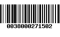 Código de Barras 0038000271502