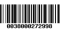 Código de Barras 0038000272998