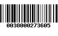 Código de Barras 0038000273605