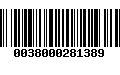 Código de Barras 0038000281389