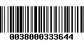 Código de Barras 0038000333644