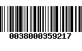 Código de Barras 0038000359217