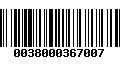 Código de Barras 0038000367007