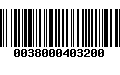 Código de Barras 0038000403200