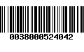 Código de Barras 0038000524042