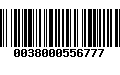 Código de Barras 0038000556777