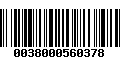 Código de Barras 0038000560378