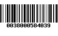 Código de Barras 0038000584039