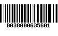 Código de Barras 0038000635601