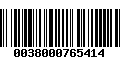 Código de Barras 0038000765414