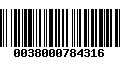 Código de Barras 0038000784316