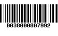 Código de Barras 0038000807992