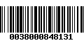 Código de Barras 0038000848131