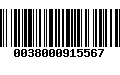 Código de Barras 0038000915567