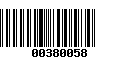 Código de Barras 00380058