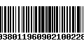 Código de Barras 00380119609021002286