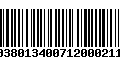 Código de Barras 00380134007120002111