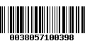 Código de Barras 0038057100398