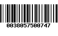 Código de Barras 0038057500747