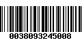 Código de Barras 0038093245008