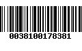 Código de Barras 0038100178381